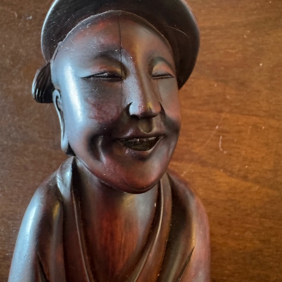 Antique Chinese Happy Man All Hand Carved BoxWood - Picture 2 of 11